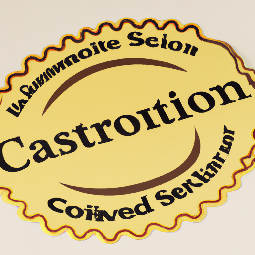Customer Satisfaction Gold Standard certificate